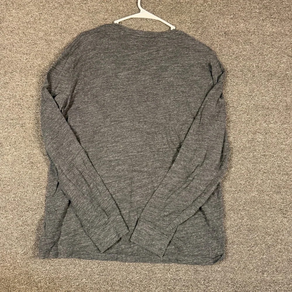 Polo Ralph Lauren Mens Gray Heathered Long Sleeve Cotton T-Shirt Size Large